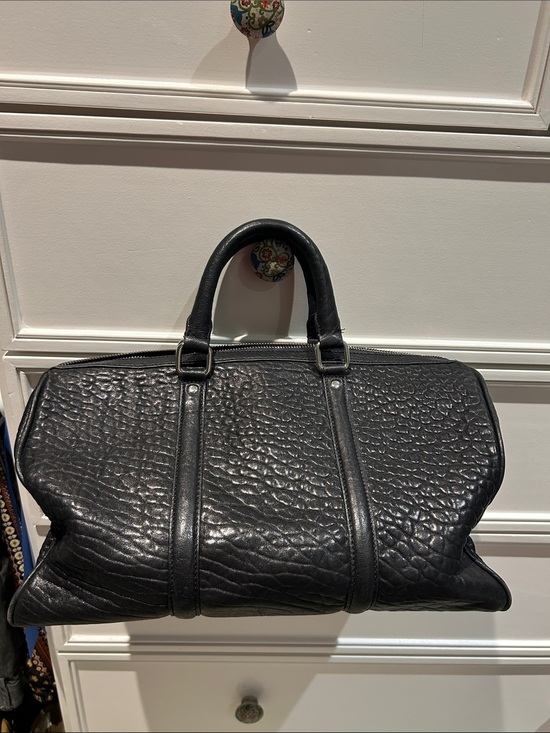 Charles Jourdan Handbags - Charles Jourdan Black Textured Leather Travel Tote